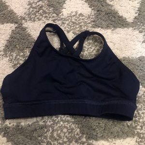 Navy blue sports bra